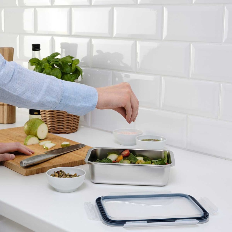 ظرف نگهدارنده غذا استیل ایکیا مدل +IKEA 365 حجم 1 لیتر 